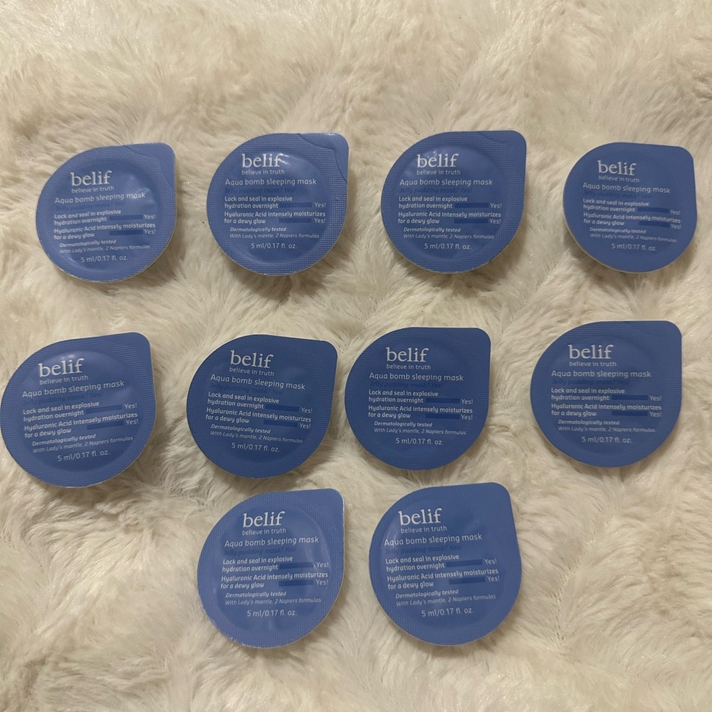 SEALED!! LOT OF 10!! Belif Aqua Bomb Sleeping Mask 0.17oz/5mL Each (50mL Total!)